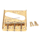 3 Brass Saddle Steel Guitar Bridge with Screws Tele Guitar Replacement Gold