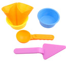 Set Of 6 Plastic Sand Molds Beach Ice Cream Cone Molds Sand Box Kids Toy