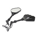 1 Pair Motorcycle Rear View Convex Blindsight Multi Angle Adjustable Billet Aluminum Rear View Side View Mirrors Skull Claw Style Universal Fit