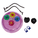 Magicdeal Set of Rare 4D Fight Master Spinning Top with Stadium String Launcher Kids Funny Outdoor Toy Gift