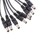 1 to 8 Way Power Adapter Splitter Cable Pigtails 12V DC 410mm/16''for CCTV Parking Camera Car Monitor
