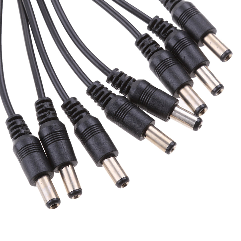 1 to 8 Way Power Adapter Splitter Cable Pigtails 12V DC 410mm/16''for CCTV Parking Camera Car Monitor