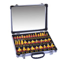 35 Router Bit Set - 1/4" Carbide Bits Kit Quarter Inch Shank Aluminum Case