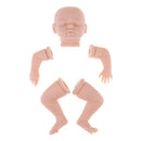 18inch Real Touch Soft Silicone Reborn Kits Lifelike Sleep Baby Doll Blank Head Limb Mold DIY Making Accessories