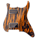 3PLY Electric Guitar Prewired Loaded Pickguard w/ Back Cover for ST Guitar Brown