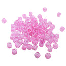 100pcs Transparent Six Sided D6 Dice for D&D TRPG Party Games Toys Fuchsia