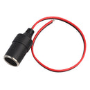 Waterproof Car Motorcycle Charger Power Cigarette Lighter Female Socket Adapter Converter + 1Feet/30cm Extension Cable, 10A