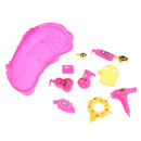 Simulation Pretend Play Bath Toys Fashion Doll Bathroom Furniture Set Baby Bathtub Furniture Toy for Monster High Shool Doll