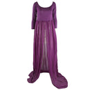 Pregnant Womens Fashionable Photo Props Off Shoulder Floor Length Maxi Dresses Maternity Gown Purple