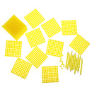 Montessori Mathematics Material Set - 1 Thousand Beads Cube, 10 Hundred Beads Square, 10 Ten Beads Bar, 10 Beads