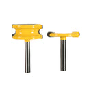 2pc 1/4'' Shank Flute and Bead Wood Router Bits Set 1/4'' Diameter