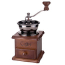 Classic Coffee Bean Spice Vintage Hand Grinder Wooden Retro Burr Mill