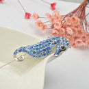 Blue Crystal Rhinestone Sea Horse Collar Brooch Pin Wedding Bridal Gift