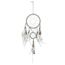 Grey 2 Circular Feather Dreamcatcher Car Home Decor Hanging Ornaments 19inch