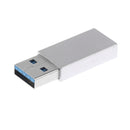 Type-c to USB3.0 Connector Data Adapter Male to Female Plug Converter Silver
