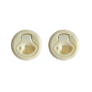 2 Pieces Marine Boat Nylon 2-inch Round Flush Pull Hatch Latch Hardware - Beige