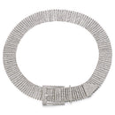 Women's Diamante Chain Belt Bling Crystal Waist Belt Silver