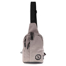 Light Gray USB Port Bag Crossbody Shoulder Daypack Men Compact One Strap Chest Backpack