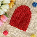 Soft Stretchable Crochet Beanie Cap Hat for Baby Toddler Winter Warm Clothing Accessory Red