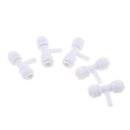5Pieces Tube Ball Valve Quick Connect Fitting 1/4-Inch Push in 3- Way Connector Valve Start RO Water System