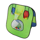 31.5inch Kid Green Portable Tent with Basketball Hoop & Football Goals Outdoor Garden Toy