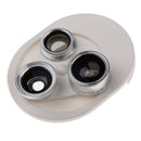 4in1 Macro+Wide Angle+Fisheye +CPL Lens Camera Photo lens for iPhone Sumsung Silver