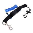 Pack of 1 Piece Elastic Scuba Diving Camera Coil Lanyard & Quick Release Buckle Black,Blue