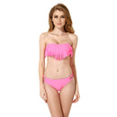 Fashionable Low Rise Full Lined Highly Elastic Polyamide Fabric Bikini Swimwear Swimsuit L