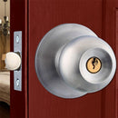 Entry Round Ball Door Knob Set Handle Entrance Passage Lock With 3 Keys for 30-50mm Door Thickness