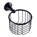 Bath Accessories Oil Rubbed Bronze Finish Toilet Paper Roll Holder Basket Tissue Basket Black