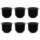 6 Pieces / Set Boat Plastic Cup Drink Can Holder Universal Boat Marine RV - Black