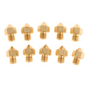 10Piece 3D Printer Extruder Brass Nozzle Print Head For Mk8 Makerbot 0.3mm