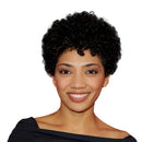 11inch Short Kinky Curly Wigs 100% Human Hair Wig Natural Looking Short Afro Kinky Curly Wigs for Black Women (Black)