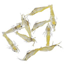 Soft Plastic Prawn Shrimp Lure Baits Simulation Fishing Lures Yellow - Pack of 10 - Length 4cm