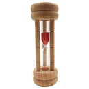 3 Minutes Wood Sandglass Sand Clock Timers Desktop Clock Decoration 10.5x4cm