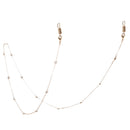 Fashion Gold Metal Eyeglass Neck Cord Beaded Reading Glasses necklace Sunglasses Chains Straps Eyewear Holder