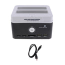USB 3.0 to SATA HDD SSD 2.5''/3.5'' Dual Bay External Hard Drive Docking HUB Reader for Desktop ?No Power Cord?