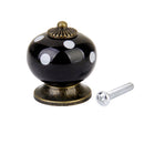 Cute Playful Ceramic Knob Door Window Cupboard TV Cabinet Drawer Handle Pull Black