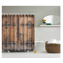 Home Hotel Rooms Bathroom Shower Room Decor Retro Fabric Shower Curtains Set With 12 Hooks 1