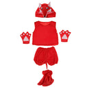 Kids Animal Costume Set Fox Hat Top Shorts Gloves Shoes Party Halloween