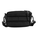 Sports Camping Hiking Cellphone Keychain Storage Holder Pouch Bag Compact Multi-purpose Bag With Shoulder Belt Black