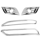 Pack of 4 Front Rear Fog Light Frame Cover Trim Decor Replace for Buick Envision Sliver