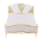 1/12 Miniature Wood Double Bed Mattress Pillow Set Dolls House Bedroom Furniture Kids Pretend Play Toy