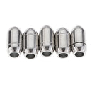 5pcs Silver Magnetic Clasps Converter Connector 6mm Internal Dia DIY Jewelry