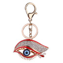 Alloy Rhinestone Charms Fish Eye Design Pendant Keychain Womens Handbag Purse Key Hanging Ornaments