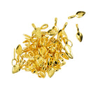 100 Piece/Lot Leaf Shape Glue-on Cabochon Pad Bails Setting DIY Pendant Connector