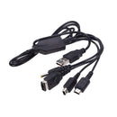 4 in 1 Universal USB Power Data Sync Cable COMPATIBLE FOR NDSi / NDSL / NDS / PSP Video Games Accessory Black
