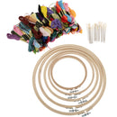 100 Colors Threads Embroidery Starter Kit Cross Stitch Tool Embroidery Hoop and Needled Set