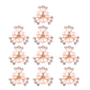 10 Pieces Rhinestone Flower Button Gems Flower Crystal Crafts Scrapbooking Decor