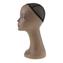 Free Standing Retail Stores Salon Hair Wigs Hat Cap Display Female Mannequin Head Manikin Model Stand with Cap Black